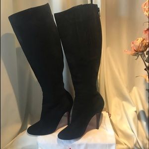 CHRISTIAN LOUBOUTIN size 6 Black Suede boots